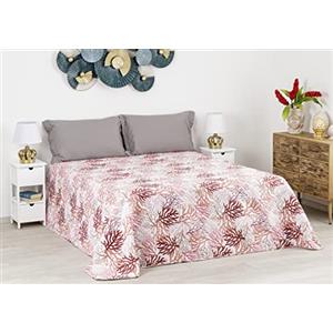Baroni Home Trapuntino Copriletto Primaverile Estivo in Microfibra, Trapunta Estiva Matrimoniale 250x250 cm - Corallo Rosso