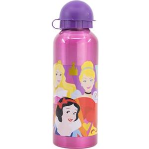CARTOON Borraccia per bambini Principesse Disney bottiglia in alluminio 530 ml con beccuccio e coperchio