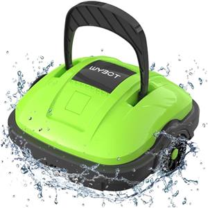 WYBOT Robot Piscina Fuori Terra per Piscina da 80m², Robottino Pulitore con Doppia Motricità, Robot Piscina Pulitore Senza Fili con Batteria Autonomia 100 Min Verde Robot de Piscine sans Fil