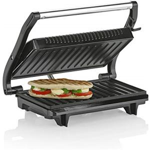 Tristar GR2846 Bistecchiera Elettrica, 700 W, superficie di cottura M (22.5x14 cm), nero/acciaio