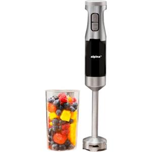 alpina Frullatore a Immersione HB6700F-N - Tritatutto da Cucina Elettrico 700ML - Mixer Cucina 1000W - 2 velocità e funzione Turbo - Senza BPA - Acciaio inossidabile - Nero/Argento