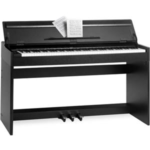 BAKAJI Tastiera Musicale Elettrica con 88 Tasti Pesati con Meccanica a Martelletto e 3 Pedali, Pianoforte Musicale Elettrico con 600 Ritmi e 80 Brani Integrati, Attacco per Cuffie, USB, MIDI (Nero)