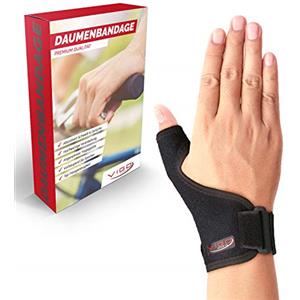 Vigo Sports I Tutore Pollice con regolazione individuale I Un ottimo supporto come tutore pollice destro e tutore pollice sinistro I Tutore dito a scatto lavabile allevia la pressione I Uomo e Donna