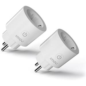 Imou CE2P Matter Presa Smart WiFi, WiFi Intelligente Smart Plug con Monitoraggio dell'Energia, Monitor del Consumo Elettrico, Controllo Vocale/Remoto, Compatibile con Alexa/Google, 2 Pezzi