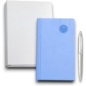 KORAT Agenda Settimanale 2026 8x14 cm Copertina Morbida Flessibile Effetto Velluto, 128 Pagine, Materiale Printflex Termovirante, Vari Colori Planner Compatto da Borsa Tascabile (Sky Blu)