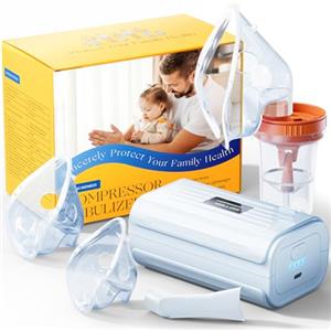 Aidisy Aerosol Nebulizzatore A Compressore - Areosol per Bambini ed Adulti, Boccaglio E Maschera, Allevia Efficacemente le Malattie Sistemiche, Velocità di Atomizzazione Regolabile