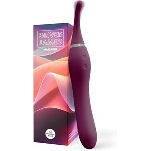 Oliver James Vibratore Clitorideo con Coda Vibrante di Oliver James - 10 Modalità di Piacere, Wand in Silicone Resistente all'Acqua per Donna, Sex Toy Ricaricabile USB (Viola Intenso)