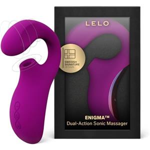 LELO ENIGMA, Vibratore Donna Sonico a Doppia Stimolazione con Succhia Clitoride, Sex Toy Impermeabile con Stimolatore Clitorideo Femminile e Braccio Interno e con 8 Modalità di Vibrazione, Deep Rose
