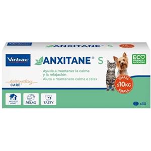 Virbac Anxitane S compresse per Cani e Gatti 10 kg, 30 Pezzi (Confezione da 1)