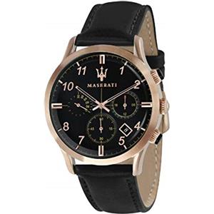Maserati Orologio da uomo, Collezione Ricordo, movimento al quarzo, cronografo, in acciaio, PVD oro rosa e cuoio - R8871625004