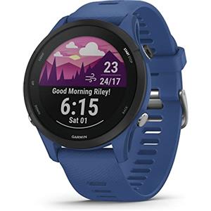Garmin Forerunner 255, Smartwatch per la corsa, 46mm, GPS multibanda, Cardio, VO2max, Running Power, Report mattutino, HRV Status, Piani gratuiti 5K, 10K e 21K, Tempi di recupero (Tidal Blue)