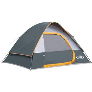 UNP Tenda da campeggio per 4 persone, impermeabile, antivento, con parapioggia, facile da installare, tenda a cupola portatile per campeggio, 240 x 210 x 120 cm (Blu oceano)