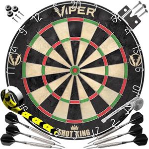 Viper, Shot King Regulation-Set di bersagli con Punta in Acciaio Unisex, Nero, 17.75 inch