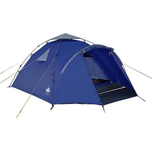 Lumaland Tenda Da Campeggio | 3-4 Person Family Tenda | Interne 210x210x120 cm | Impermeabile & antivento | Ideale come campeggio, festival e tenda da viaggio | Ultraleggero & robusto [Blu]