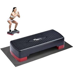 KM KM Fit KM-Fit Fitness Stepper | Tavola Aerobica per la casa | Step-Bench regolabile in altezza a 2 posizioni | Portata fino a 200 kg | Stepper da palestra con tappetino antiscivolo