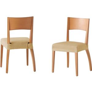 ECOMMERC3 | Confezione da 2 coprisedili elasticizzati ed extra morbidi, colore beige, 2 coprisedili regolabili, 100% Made in Spain