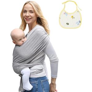 Aolso Fascia Porta Bebe Neonato Facile da Indossare, Regolabile e Unisex, Marsupio Neonati Multiuso, Trasporto a Mani Libere, Traspirante Leggero, Ideale Neonati da 3-36 Mesi(Inferiore a 20kg)