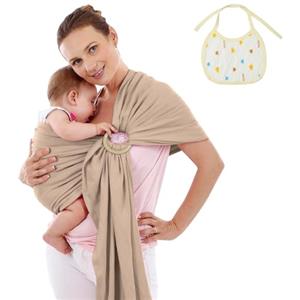 Aolso Fascia Porta Bebè,Cotone Portabebè Porta Bambino,Portantina Bebè Marsupio,Neonati Copertina per Allattamento con Anelli Regolabili per Bambini 3-20 kg, Ideale Neonati da 3-36 Mesi(Cotone)