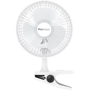 Pro Breeze Mini Ventilatore Professionale con Clip I Piccolo Ventilatore Elettrico con Funzionamento Ultra-Silenzioso e 2 Impostazioni di Velocità I 15W. Per Casa, Letto, Ufficio e Scrivania