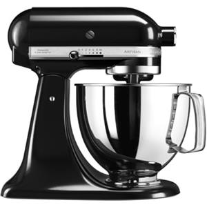 Kitchenaid Planetaria - Artisan - Robot da Cucina con testa inclinabile e 3 accessori - 4.8 L - Impastatrice - Color Nero onice