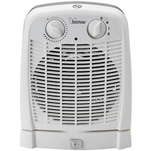 bimar HF195 Stufa elettrica Termoventilatore Elettrico da 2000W a Basso Consumo con Termostato Regolabile e Oscillazione Destra Sinistra, Corpo in Plastica con Maniglia Integrata