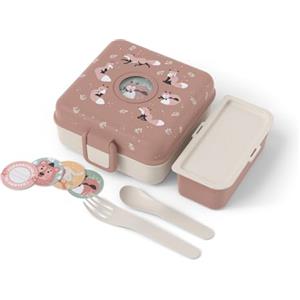 monbento - Porta Sandwich Bambini Snacky cannella Fox - Porta Pranzo Bambini per Panino Integrale - Posate Incluse - Porta Merenda Personalizzabile - Ideale per Scuola/Picnic - Senza BPA - Volpe