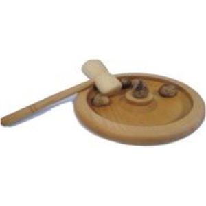 GAEBI Vassoio legno portanoci 25x25x3 cm. chiaro