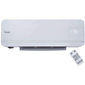 BIMAR AMA05 Termoventilatore da Bagno Ceramico - Termoventilatore Basso Consumo - Scaldabagno Elettrico 2000W - Caldobagno - Termoventilatore da parete con Telecomando e Programmatore Settimanale