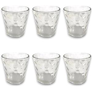 KORAT Set di 6 Bicchieri Acqua in Vetro Trasparenti, Brillantezza Pura, 300 ML, Resostenti in Lavastoviglie, Design Moderno, Ideali per Tavola Bevanda, Bibita, Cucina (300 ML, Righe)