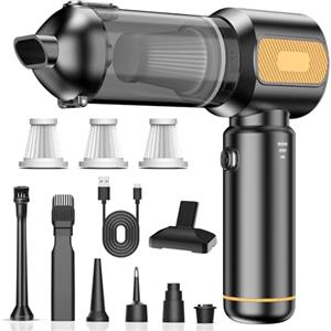 FarmNix Aspirabriciole Senza Fili, 21000Pa Aspirapolvere Auto Potente 4 in 1 con Scarico Polvere Automatico a un Tocco, Motore Brushless Aspiratore Portatile, Aspirapolvere Ricaricabile per Auto Ufficio Casa