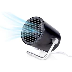 Lifetime Air Mini ventilatore da tavolo da 5 V, 2 velocità, ventilatore piccolo, compatto e portatile, ventilatore USB con cavo, 118 x 118 x 125 mm, in plastica, colore nero