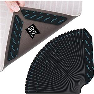 Vicloon 30 pinze riutilizzabili e lavabili, antiscivolo e rimovibili, impediscono arricciamento angoli, per tappeti bifacciali su pavimenti legno e piastrelle