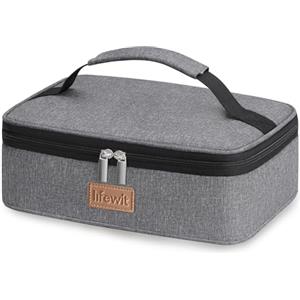Lifewit Borsa Frigo Piccola 4L, Borsetta Termica porta Pranzo con Manico, Porta Pranzo Termico per Uomo e Donna per Lavoro, Ufficio, Viaggio, Grigio