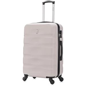 CELIMS - Valigia Media 20 kg Rigida Grigio Leggera | Valigia da Stiva 65cm Donna | Lucchetto Integrato | ABS | Trolley Medio 65cm con 4 Ruote