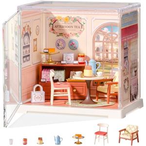 Rolife Super Creator DIY Casa in Miniatura Kit per Casa delle Bambole di Decorazione, Casa Piccola Natale Regalo di Compleanno, Kit Modellismo per Adulti (Honey Tea Lounge)