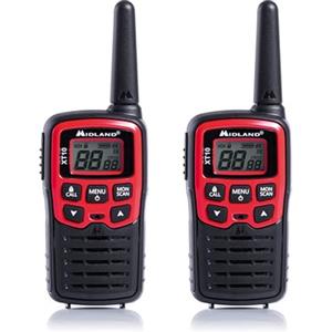 Midland - Walkie Talkie per Famiglie XT10, 2 Radio Ricetrasmittenti per Esterno e Famiglia - 16 Canali PMR446 Senza Licenza, Raggio 4Km, 38 Toni CTCSS, VOX, SCAN, 2 Clip Cintura Inclusi