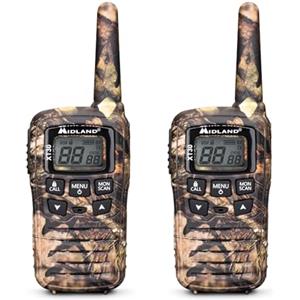Midland - Walkie Talkie XT30 Mimetico, 2 Ricetrasmittenti per Trekking e Outdoor - 16 Canali PMR446 Senza Licenza, Autonomia 5H, 6Km,38 Toni CTCSS, VOX, SCAN, Ricarica USB, Batterie e Clip Cintura