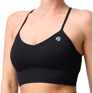 OCEANSAPART Maya Bra Reggiseno sportivo da donna a coste, senza ferretto - Bralette per yoga e uso quotidiano, senza cuciture, traspirante, spalline regolabili e coppe rimovibili, top sportivo da