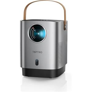 TOPTRO Proiettore Portatile 25000 Lumen Videoproiettore WiFi Bluetooth Supporto Full HD 1080P, TOPTRO Mini Proiettore Home Cinema per Smartphone/TV Stick/HDMI/USB/Outdoor con Zoom