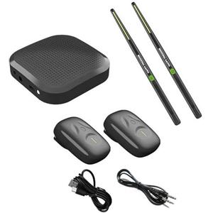 Generic Virtual Air Drum Set con Bacchette e Pedali Bluetooth RGB - Batteria ricaricabile portatile con rilevamento del movimento elettronico, divertente strumento di pratica, regalo per bambini, adulti e