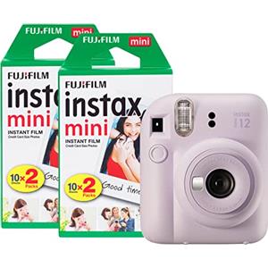 instax Fujifilm Instax Mini 12 - Fotocamera istantanea con confezione da 40 pellicole, colore: lilla