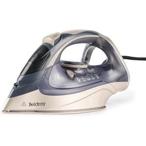 Beldray Ferro da Stiro a Vapore - Piastra in Ceramica, Spegnimento Automatico, Colpo di Vapore 200g/min, Serbatoio Acqua 320ml, Cavo di Alimentazione 3m, Luci Indicatrici, Temperatura Variabile