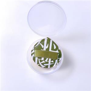 Xiao Hua 2 spugne per trucco, primer viso compatto per cipria, spugnette di ricambio per fondotinta cosmetico impeccabile, sensibile e tutti i tipi di pelle, con scatola portaoggetti, verde, A42, S