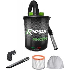 Ribimex Aspiracenere Elettrico Minicen Speciale Pellet, con Filtro HEPA Lavabile, Bidone da 10 L, Potenza 800 W, Ideale per Aspirare Ceneri Fredde da Stufe a Pellet, Accessori Inclusi - PRCEN011/KIT