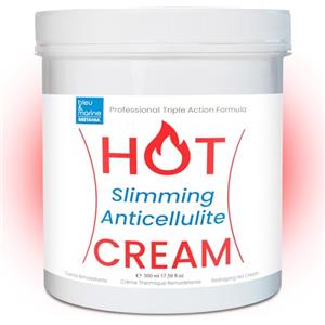 Bleu & Marine Bretania - Crema Anticellulite Termo Attiva HOT CREAM | Trattamento Adiposità Localizzate | 6 Alghe Marine e Caffeina | Azione Rassodante, Drenante, 500ml