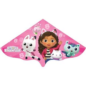 Günther Flugspiele 1213 - Aquilone monofilo Gabbys Dollhouse, ca. 115 x 63 cm, aquilone per bambini in robusta pellicola di PE, maniglia e cordino inclusi, gioco a partire dai 4 anni di età