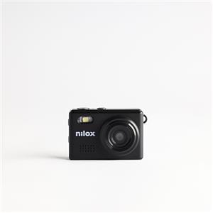 Nilox Mini Action Cam Portachiavi HD 720p, Filtri Vintage, Video 30fps, Foto e Audio, Ultra Compatta, USB Type-C, Design Retrò, Perfetta per Viaggi, Vlog e Social Media, Nero