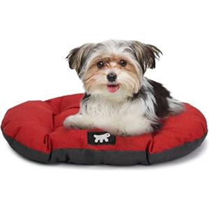 Ferplast Cuccia Cane Relax, Cuscino per cani di taglia piccola, Cuccia Gatto, Tappetino per cucce e auto -Lavabile - in Cotone con Soffice Imbottitura, 43 x 30 cm. Rosso