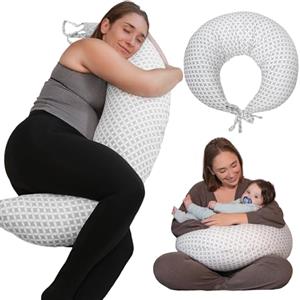 DancesCat 170CM Cuscino Gravidanza Sfoderabile,Cuscino Allattamento, Babycare Cuscino Gravidanza e Allattamento Neonato Multifunzionale, Cuscino per Gravidanza per Dormire