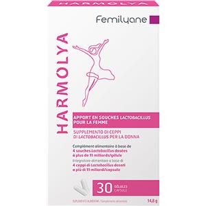 Laboratoires Bailleul Harmolya - Integratore alimentare con 4 ceppi di Lactobacillus per l'equilibrio della flora vaginale - 30 capsule